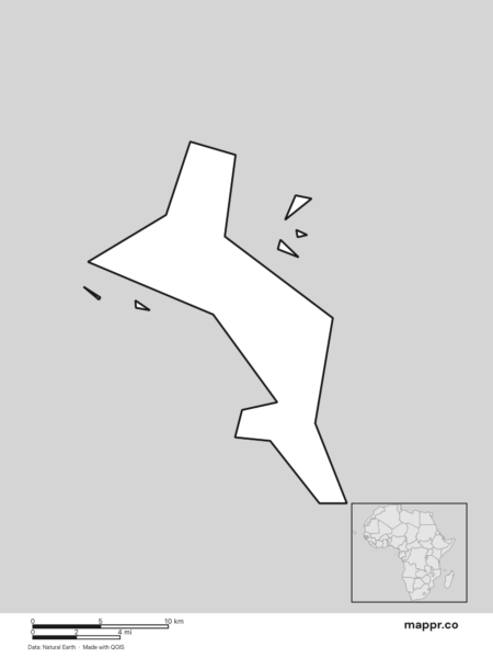 Blank political map of Seychelles showing its international borders without labels (black and white).